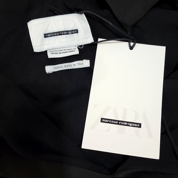 NWT Zara pure silk MULBERRY NARCISO RODRIGUEZ SLIP BLACK DRESS ZARA L - Picture 3 of 13